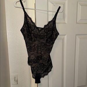 Elegant Black Lace Bodysuit